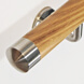 Hardwood Handrail End Cap With Adapter Example