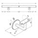 Handrail with Invisible Fixing Plate Bracket - Dimensions