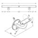 Oak Handrail Kit with Smooth Angle Plate Bracket Diagram