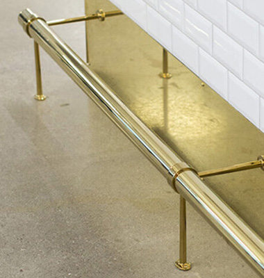 Bar Foot Rail in Brass Design Bar Foot Rail in Brass Design