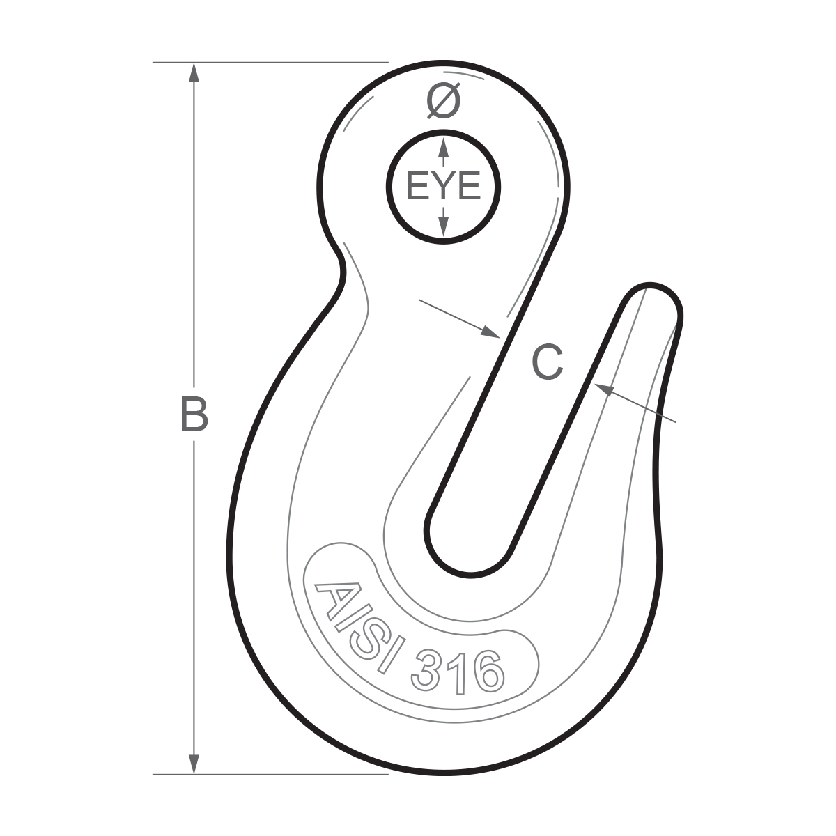 Chain Grab Hook Eye Dimensions Chain Grab Hook Eye Dimensions