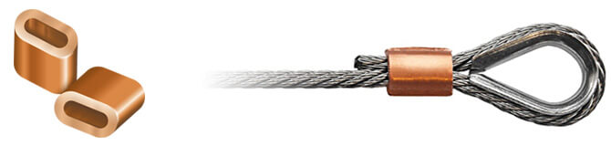 Copper Ferrule for Wire Rope - Standard Type A