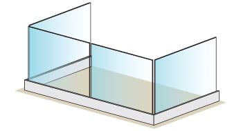 Glass Balustrade - 2 + 4 + 2 Metre - 1100mm Height Glass Balustrade - 2 + 4 + 2 Metre