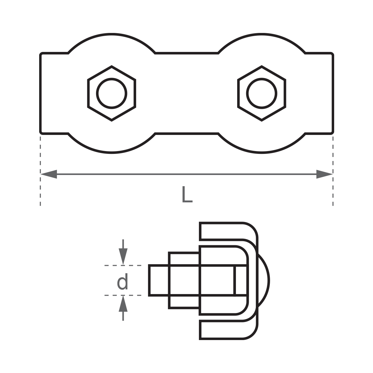 Duplex Wire Rope Clip - Dimensions Duplex Wire Rope Clip - Dimensions