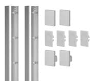Matt Silver Profile Set - Glass View Matt Silver Profile Set - Glass View