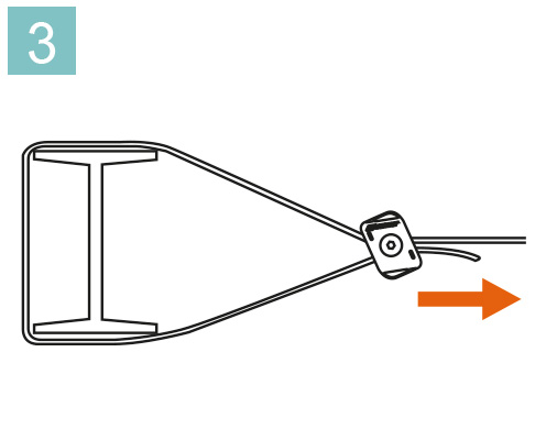 Pass wire back through Lockable Plus and pull to tighten Pass wire back through Lockable Plus and pull to tighten