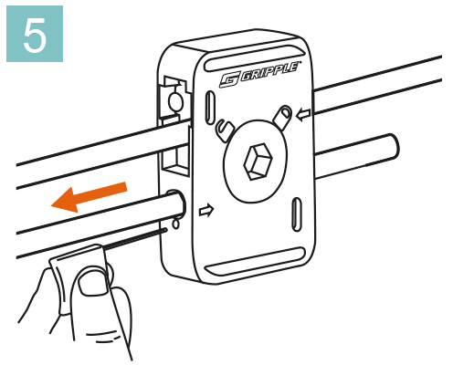 Adjustment can be made by inserting the setting key to release the wire rope Adjustment can be made by inserting the setting key to release the wire rope