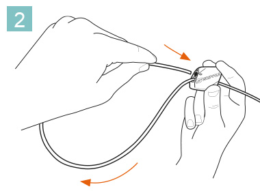 Loop wire rope back on itself and pass back through the Gripple Hanger Loop wire rope back on itself and pass back through the Gripple Hanger