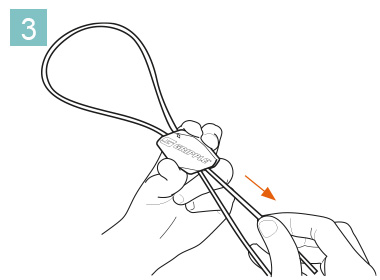 Pass End of Wire Rope Through Gripple Express Simply pull on the wire rope end to tighten