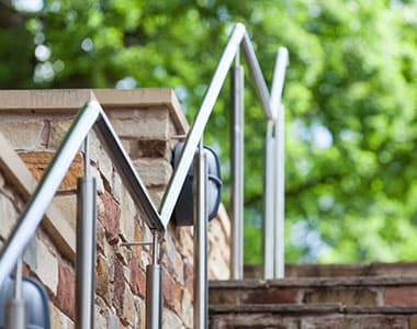 Stainless Steel Balustrade on Steps Stainless Steel Balustrade on Steps