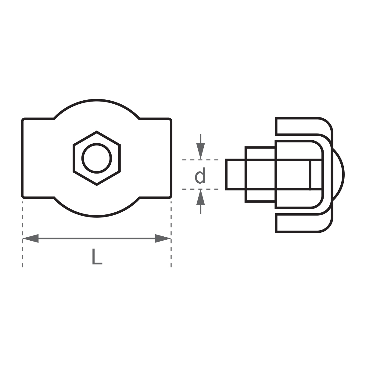 Simplex Wire Rope Clip - Dimensions Simplex Wire Rope Clip - Dimensions