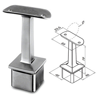 Square Handrail Saddle In Line Tube Support S I Group