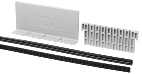 Rubber and Wedge Kit for Glass Infill Add end plate for the perfect finishing touch