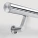 Stainless Steel Handrail with Angled Wall Bracket