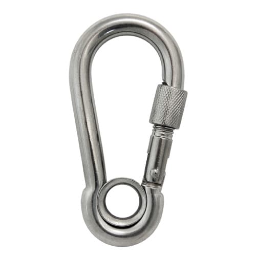 Carabiner Screw Gate with Eye - Stainless Steel