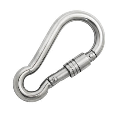 Carabiner with Self Lock Nut - Stainless Steel