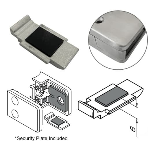 Glass Clamp - Model 42 - Security Plate
