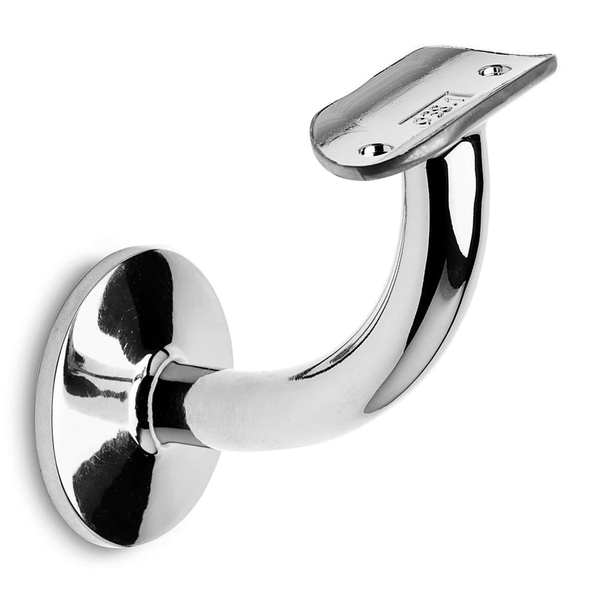 Handrail Bracket - Smooth Angle - Chrome Finish