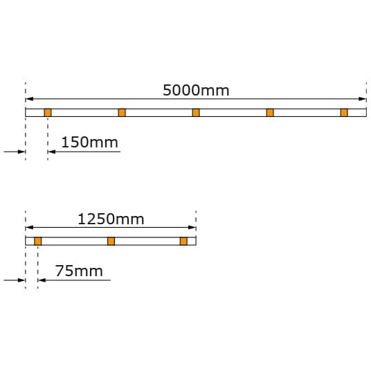 Handrail Bracket - Smooth Angle - Spacing