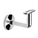 Handrail Plate Bracket - Angled Stem - Chrome