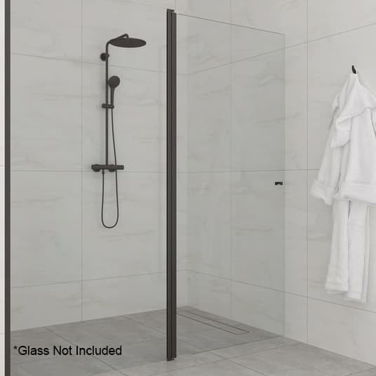 Anthracite Black Shower Glass Door Fittings