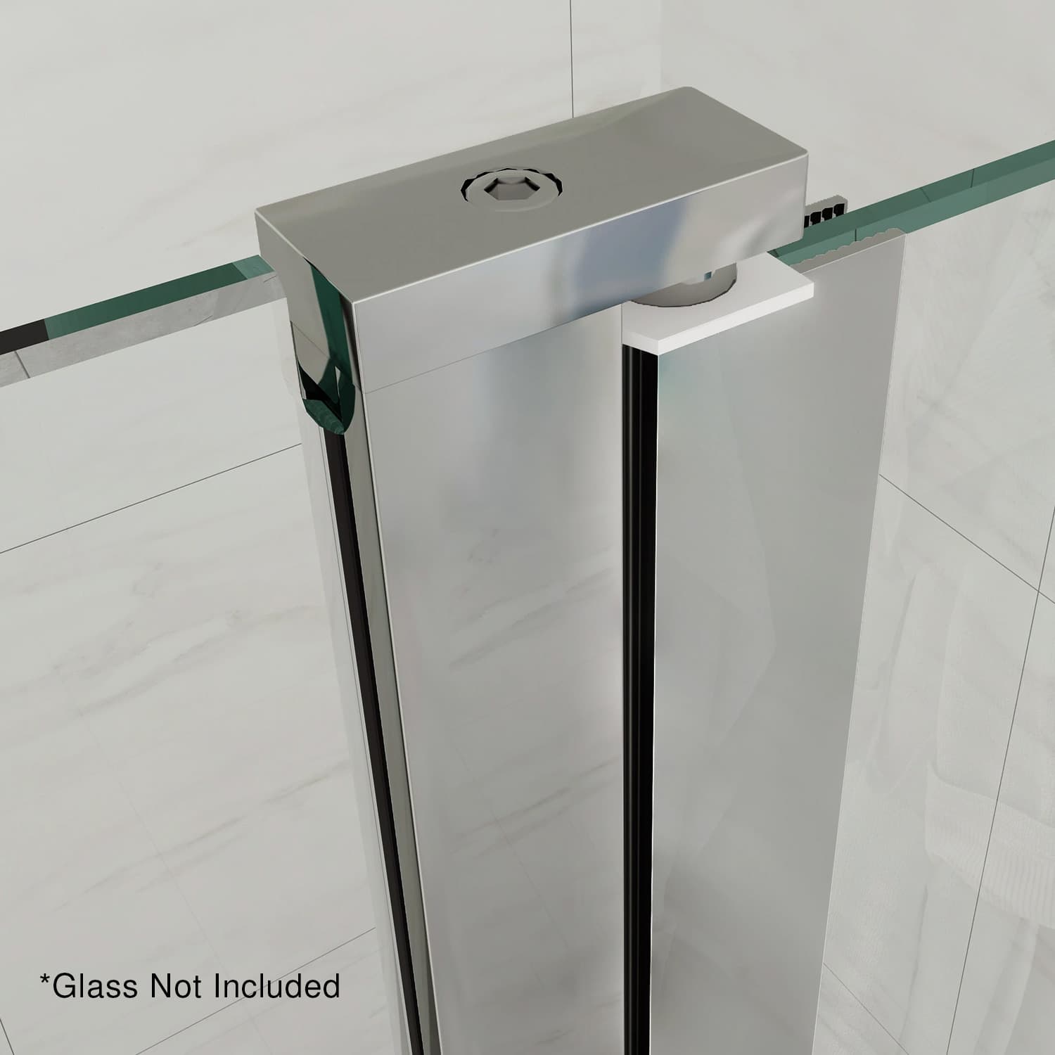 Shower Glass Door to Glass Wall Hinge - Chrome