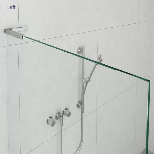 Shower Screen with Left Bracket Support