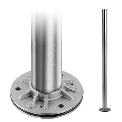 Stainless Steel Baluster Post With Base Plate