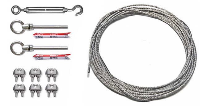 Standard Catenary Wire Kit Components