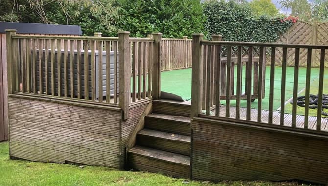 Original Wooden Decking Balustrade